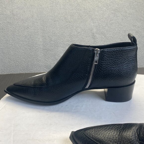 Everlane The Boss Bootie Italian Pebbled Leather Ankle Black Women's Size 10,Zip - Picture 14 of 16